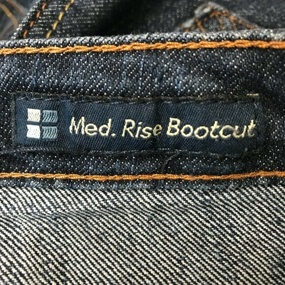 Salt Works Womens Flat Front Mid Rise Stretch Blue Boot Cut Denim Jeans Size 6 - Picture 6 of 7